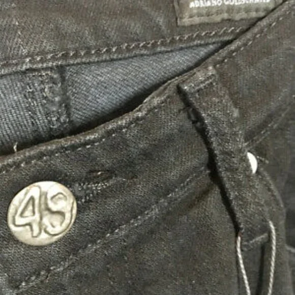 Adriano Goldschmed Black Stretch Cigarette Jeans